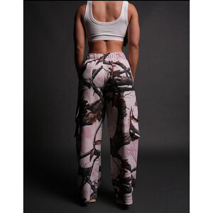 Darc Sport She Wolves Durst Cargo Sweatpants in Pink Woodland Camo (M)